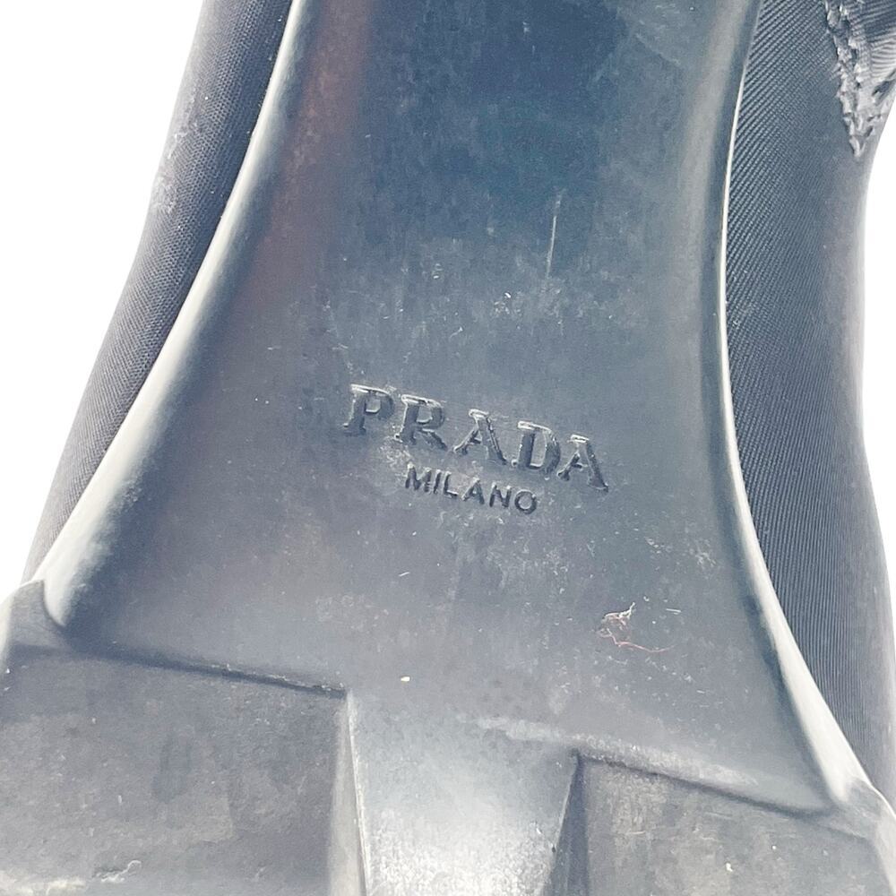 Brand New Prada Women's Black Lace-Up Ankle Boots 38 But Are Really Size 7 - Picture 11 of 13